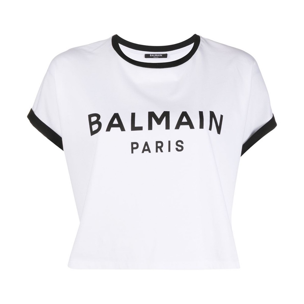 Balmain cropped box T-shirt